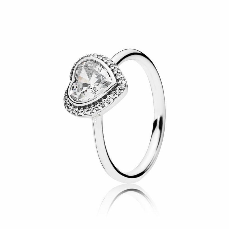 Pandora Sparkling Love Heart Promise Ring NZ, Sterling Silver (851679-BGI)